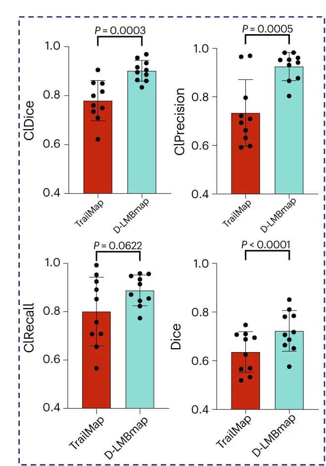 Open access visualization of Bar Plot, Error Bars, Scatter Plot, D-LMBmap, TrailMap
