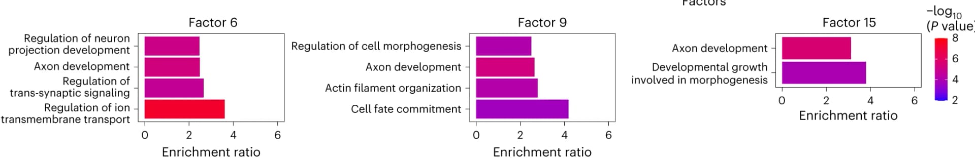 Open access visualization of Bar Plot, GO Biological Process, Factors, Enrichment, P-value