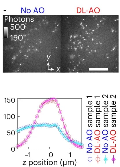 Open access visualization of Line Plot, Microscopy, Raw blinking data, Photoelectrons, Photon number