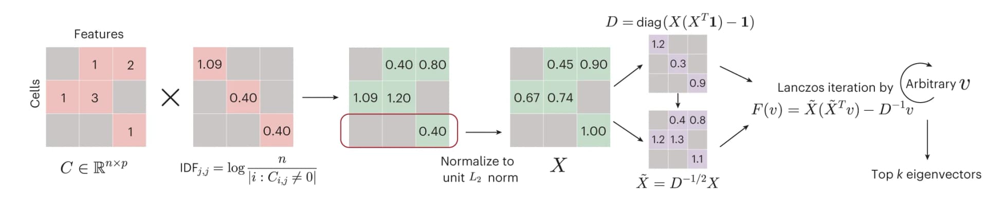 Open access visualization of Workflow, Table Image, Matrix-Free Spectral Embedding, SnapATAC2, Feature Scaling