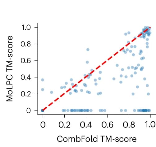 Open access visualization of Scatter Plot, Regression Plot, TM-score, CombFold, MoLPC