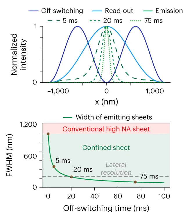 Open access visualization of Line Plot, Confined Sheets, Off-Switching Illumination, Intensity Profiles, rsEGFP2