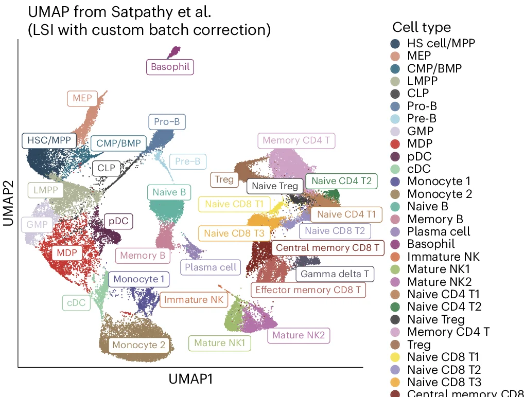 Open access visualization of UMAP, LSI, Dimensionality Reduction, Batch Correction, scATAC-seq