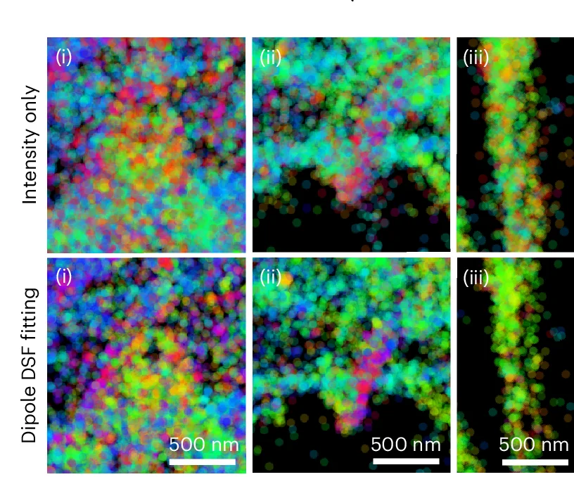 Open access visualization of Scatter Plot, Insets, Reconstructions, Intensity-only Algorithm, DSF-fitting Algorithm