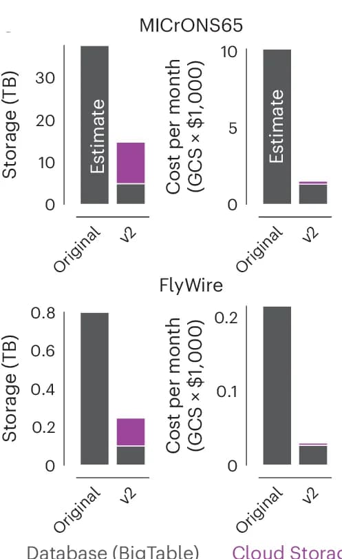 Open access visualization of Bar Plot, Stacked Bar Plot, Supervoxel Graph, Storage, Google Cloud Storage