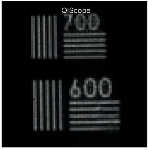 Open access visualization of Microscopy, Resolution Test Target, QIScope