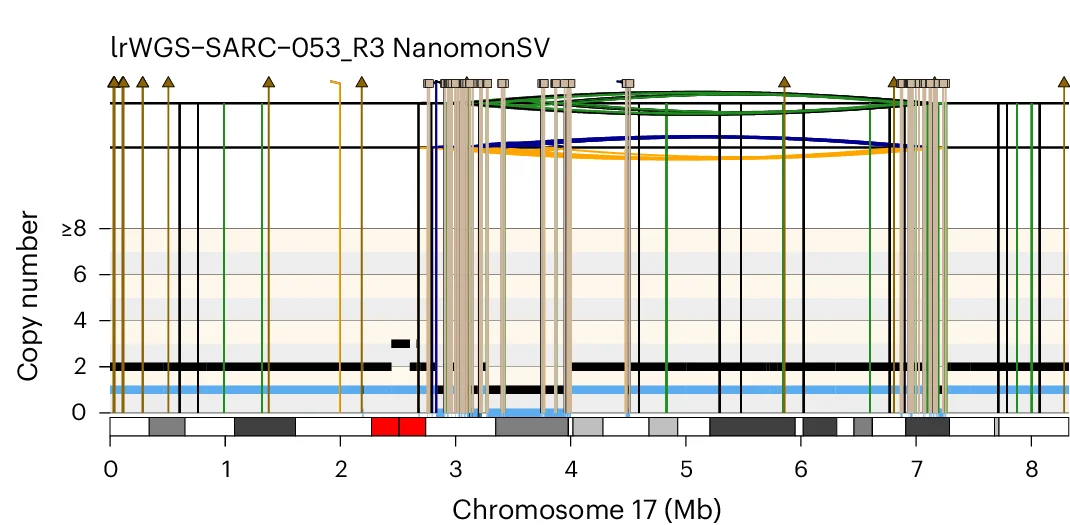 Open access visualization of Line Plot, Error Bars, Somatic SVs, Long-Read Sequencing, Nanopore WGS