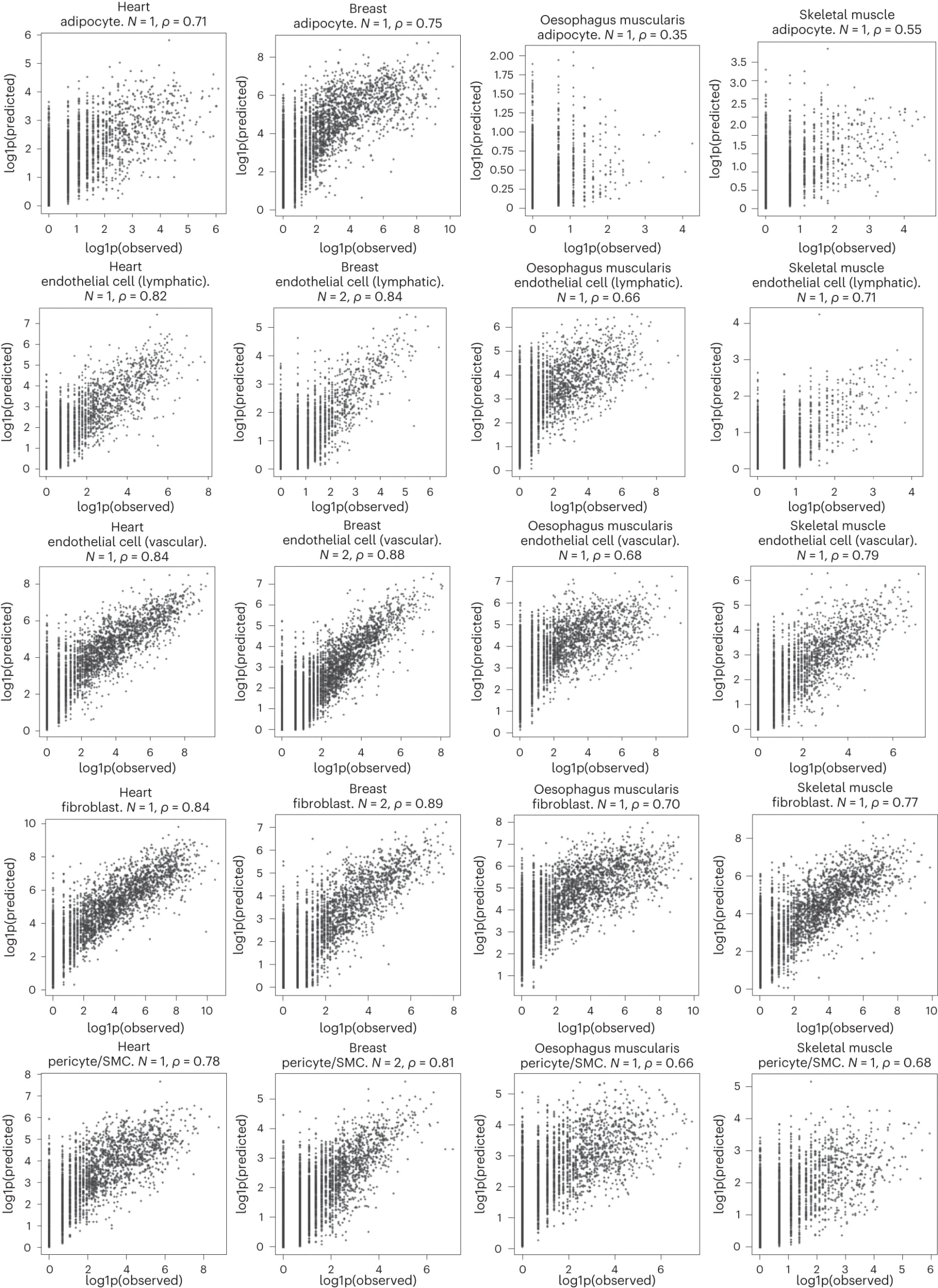 Open access visualization of Scatter Plot, Gene Expression, Cell-type Signatures, Pearson Correlation, Library Size