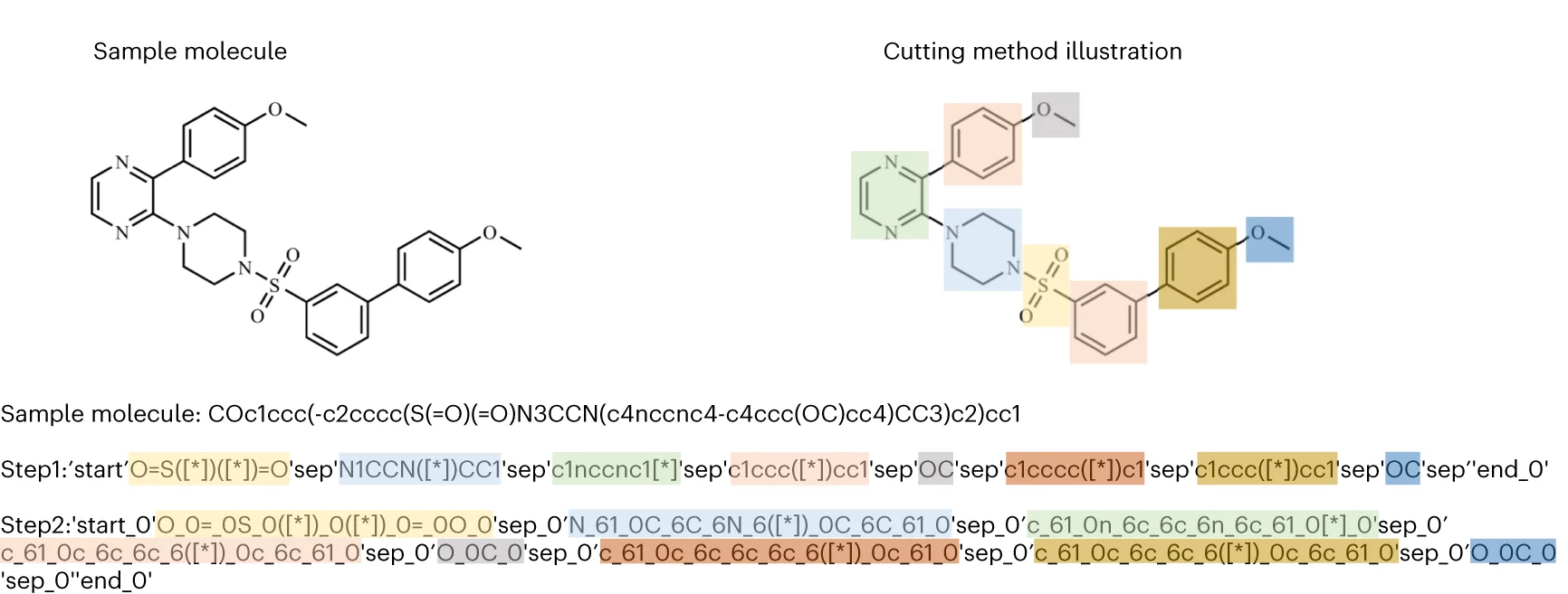 Open access visualization of Chemical Structure, FSMILES Construction, Fragment