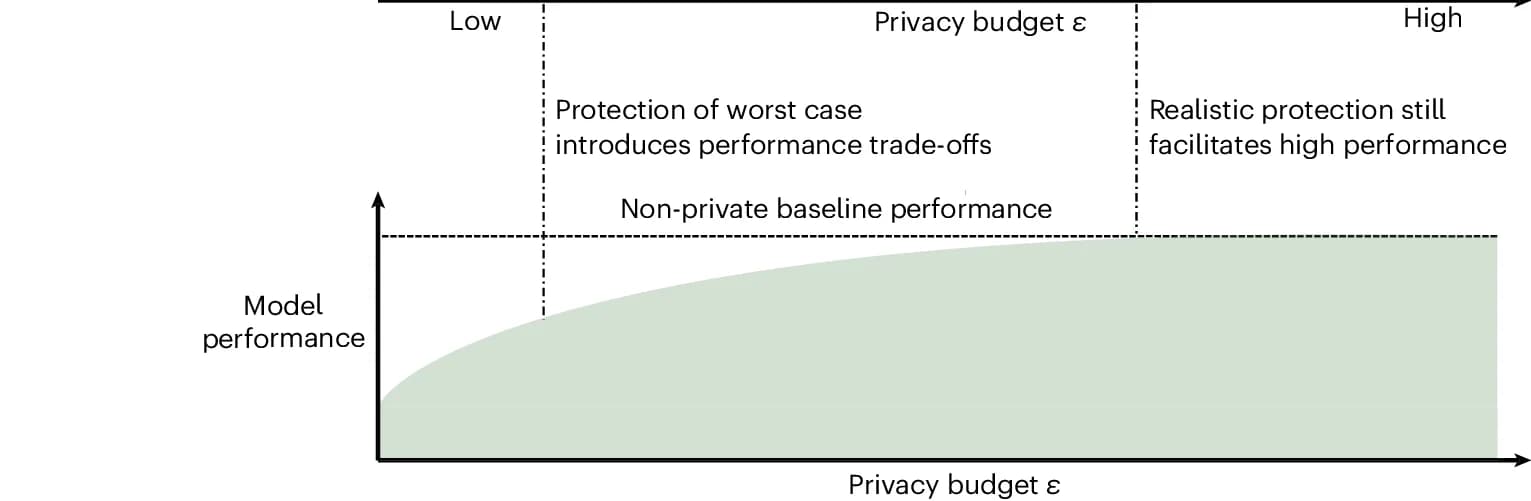 Open access visualization of Line Plot, Privacy Protection, Model Performance, Threat Model