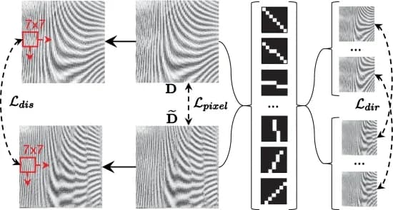 Open access visualization of Workflow, Illustration, Loss Function, Pixel Loss, Direction Loss