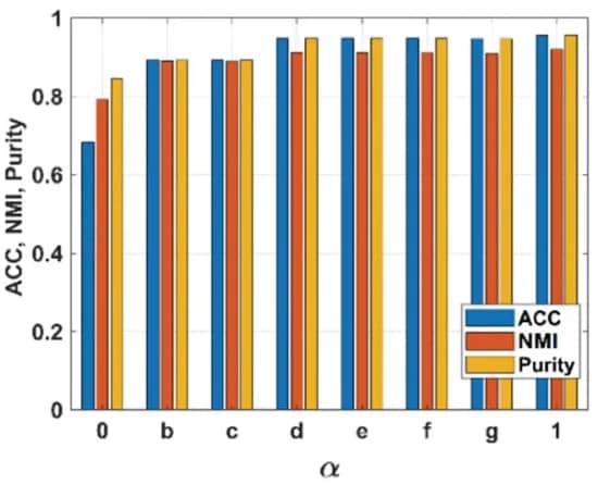 Open access visualization of Bar Plot, Clustered, Clustering Performance, ACC, NMI
