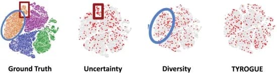 Open access visualization of Scatter Plot, UMAP, TYROGUE, Baselines, Sample Selection