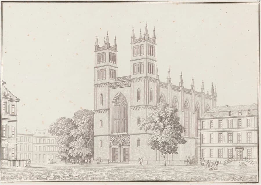 Open access visualization of Illustration, Engraving, Architecture, Church, Berlin