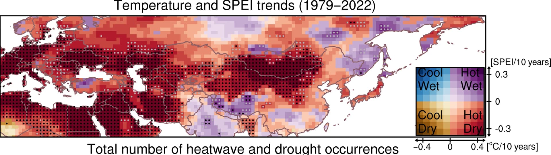 Open access visualization of Geo Map, Heatmap, Warming, Drying, Eurasia