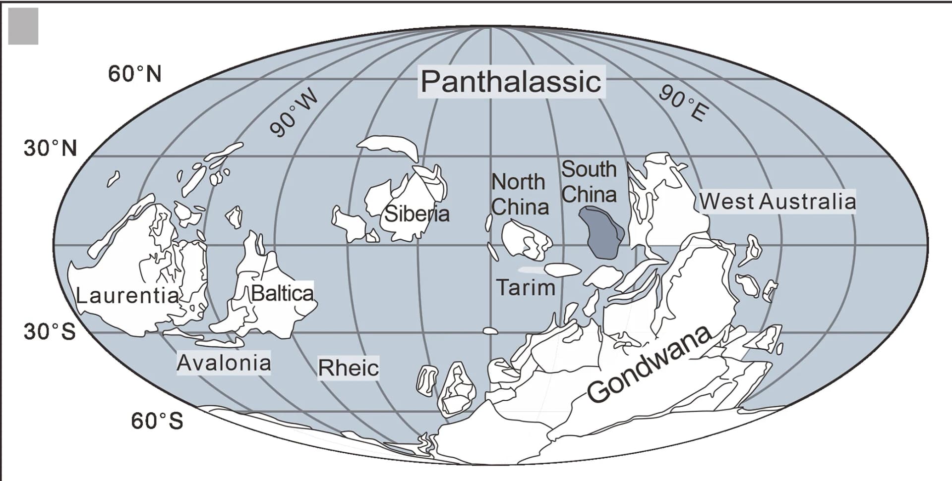 Open access visualization of Geo Map, Paleogeographic Maps, Ordovician-Silurian, South China Block