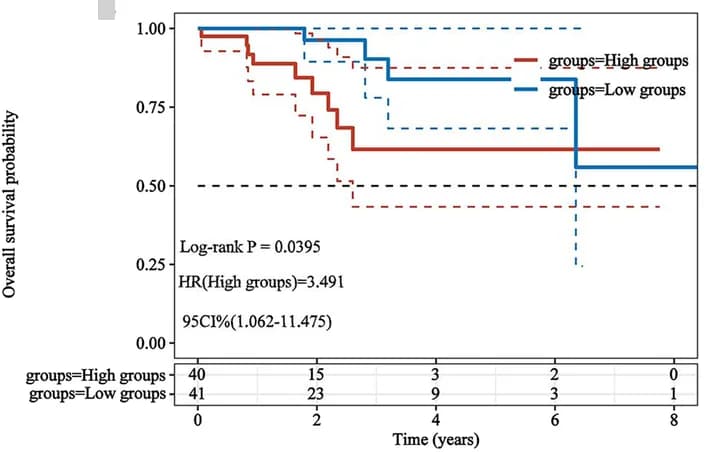 Open access visualization of Survival Curve, Error Bars, Line Step, KM survival curves, Prognostic risk model
