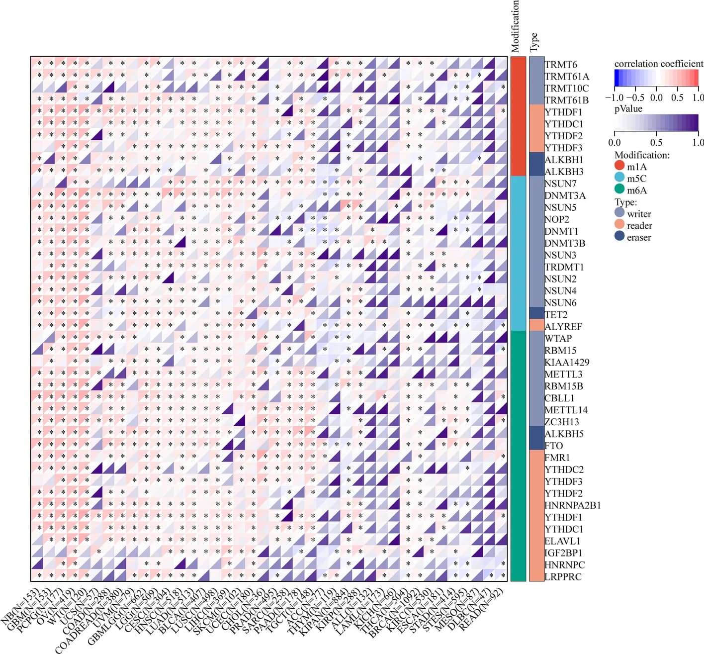 Open access visualization of Heatmap, Bar Plot, Stacked Bar Plot, KCNH2 expression, RNA modifications
