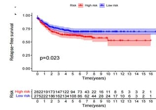 Open access visualization of Survival Curve, Error Bars, Line Plot, Relapse-Free Survival, Test Sets