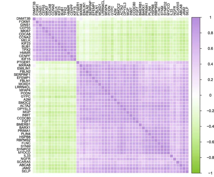 Open access visualization of Heatmap, Clustered, Correlation, Key Genes