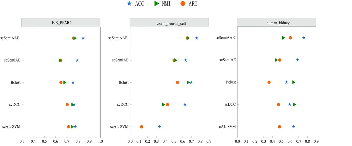 Open access visualization of Scatter Plot, scRNA-seq datasets, Clustering, Unsupervised methods, Semi-supervised clustering algorithms