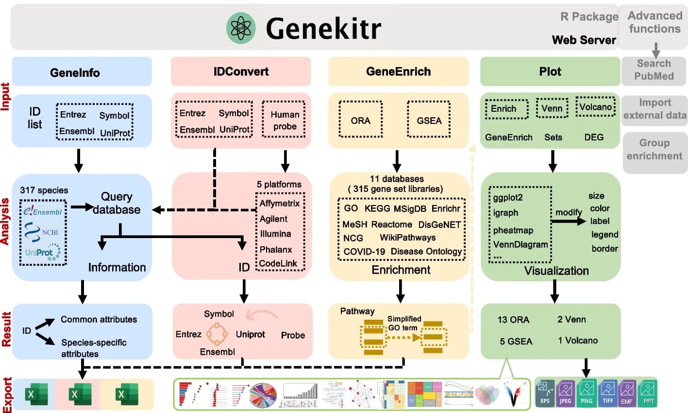 Open access visualization of Workflow, Flowchart, Venn Diagram, Volcano Plot, Heatmap