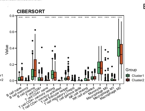 Open access visualization of Box Plot, Immune Cells, CIBERSORT, Box Plots, Kruskal-Wallis Test