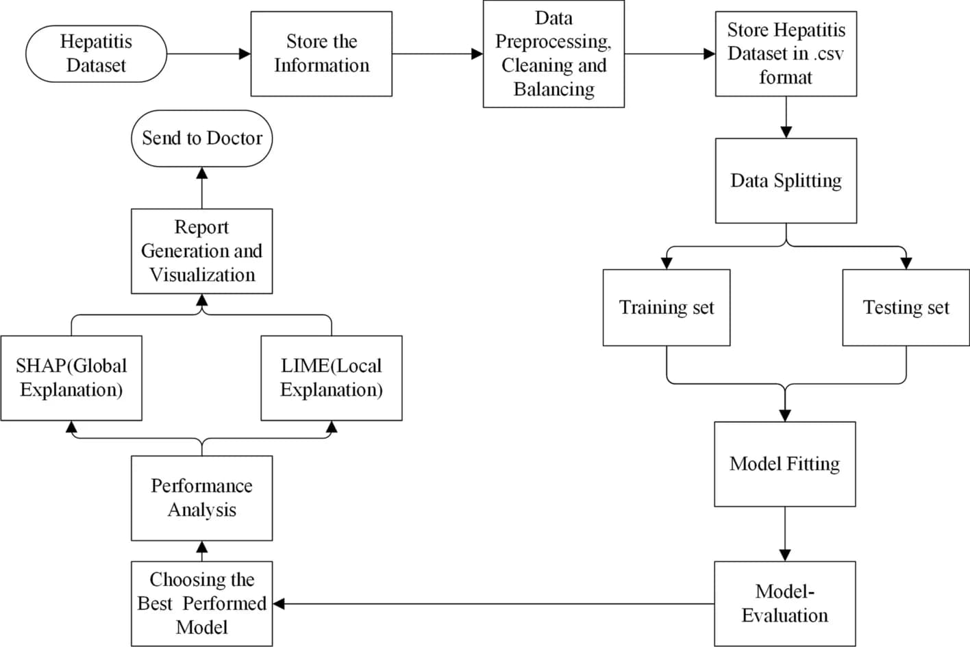 Open access visualization of Workflow, Flowchart, Hepatitis C, Prediction, Data Preprocessing