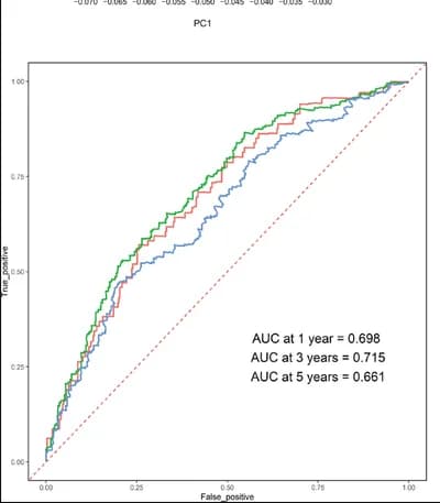 Open access visualization of Line Plot, ROC Curves, Risk Score, HNSCC Cohort