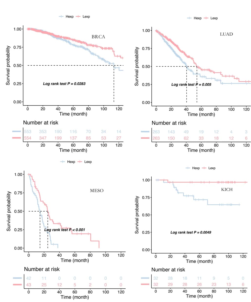 Open access visualization of Survival Curve, KM Plot, DIP2B, Overall Survival, BRCA