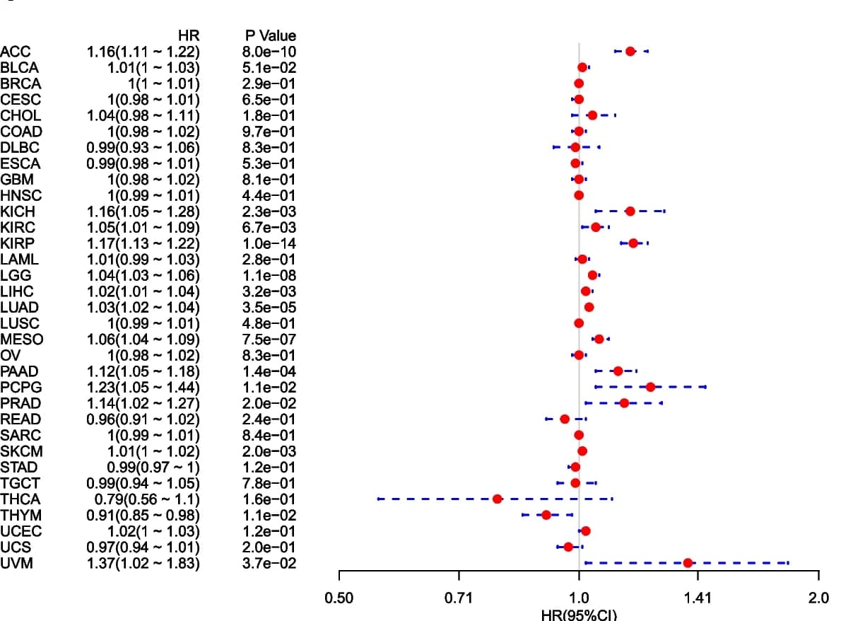 Open access visualization of Forest Plot, Scatter Plot, Error Bars, DTL, OS