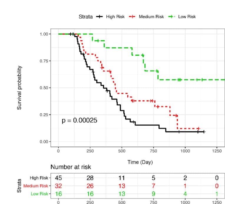 Open access visualization of Survival Curve, Table Image, Survival Analysis, Validation Cohort, Optimal Cutoffs