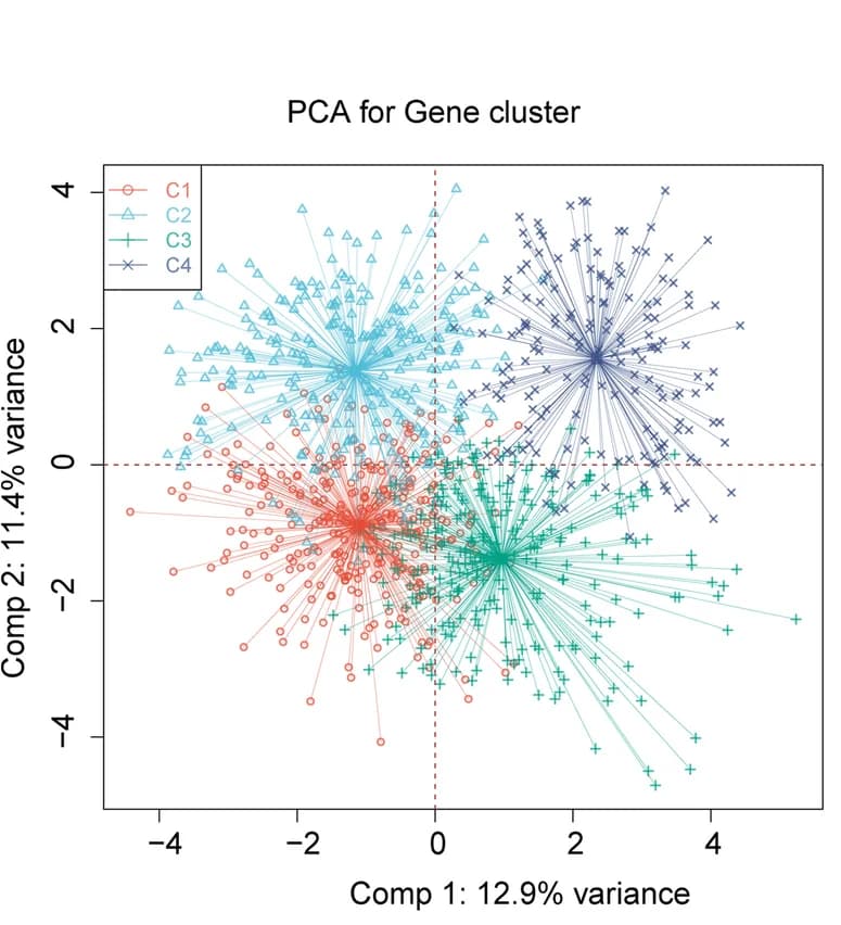 Open access visualization of Scatter Plot, PCA, PCA Plots, TCGA-BRCA Cohort