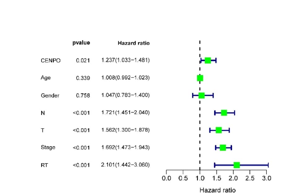 Open access visualization of Forest Plot, Error Bars, Univariate Cox Regression, Multivariate Cox Regression, LUAD