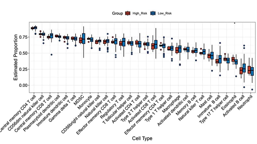 Open access visualization of Box Plot, Scatter Plot, Immune Infiltration, Immune Cells
