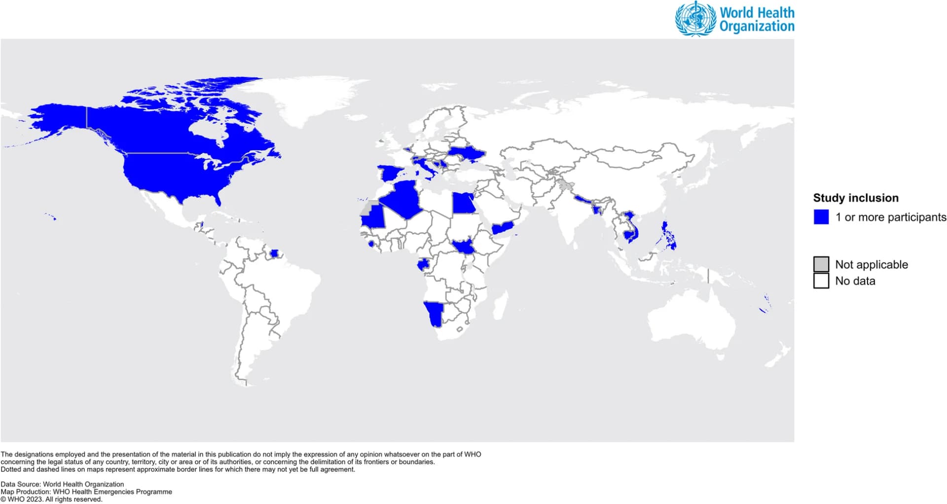 Open access visualization of Geo Map, Study Participants, Geographic Representation
