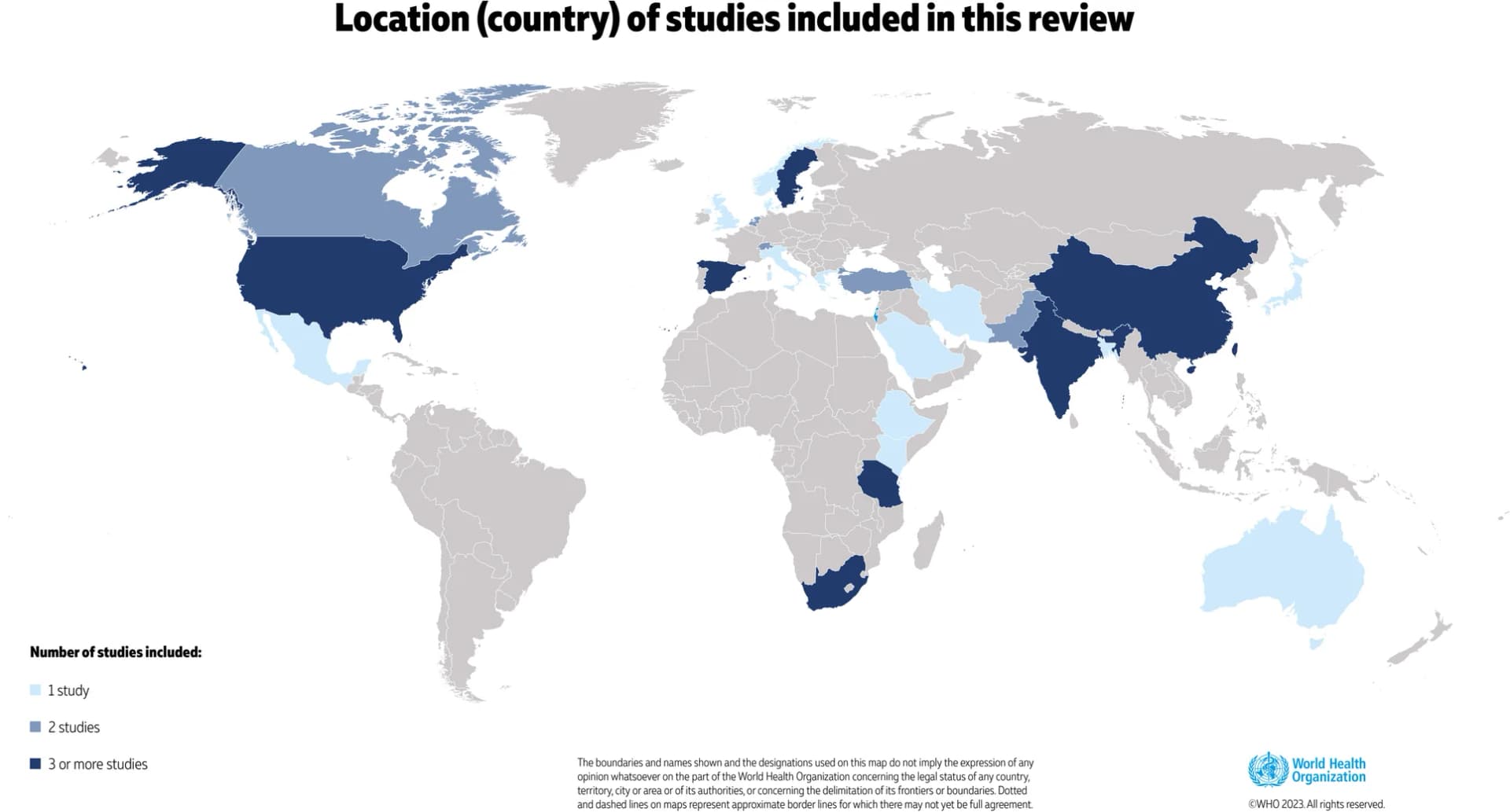 Open access visualization of Geo Map, Country, Studies, Review