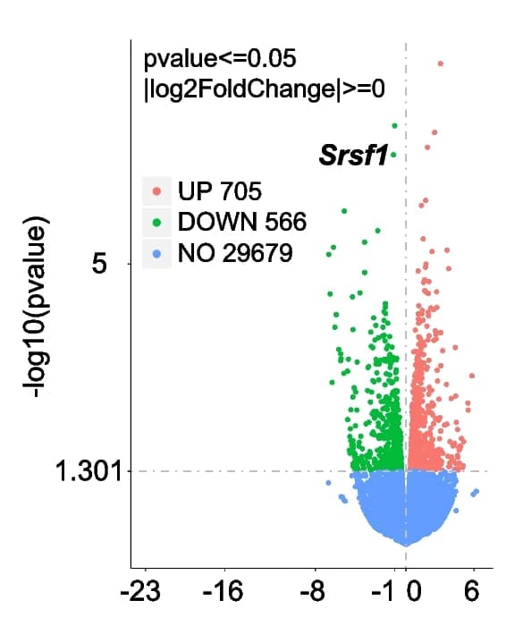 Open access visualization of Volcano Plot, Scatter Plot, Gene Expression, RNA-Seq, Mouse Ovaries