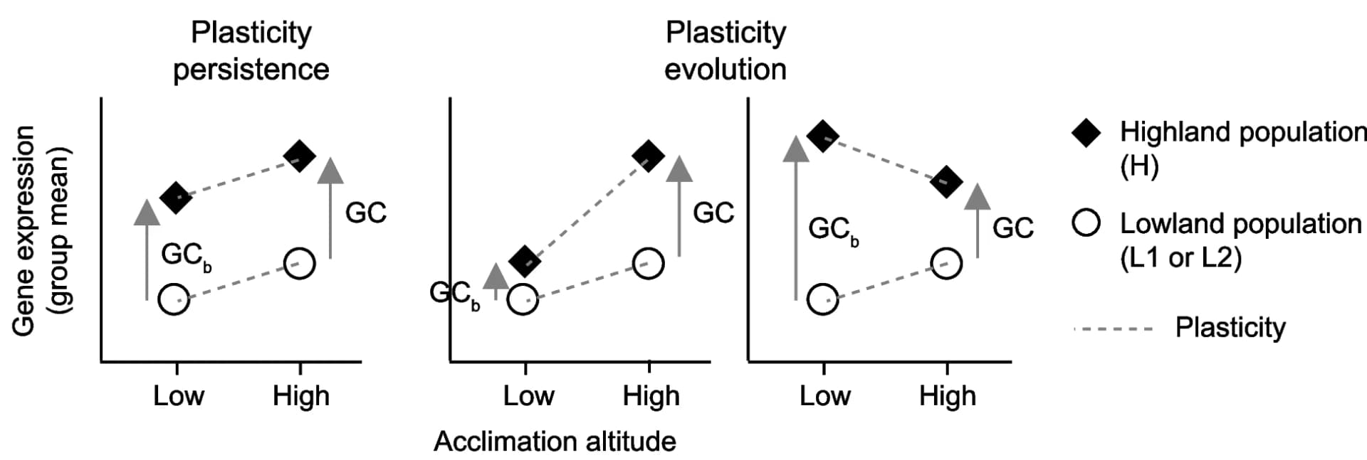 Open access visualization of Scatter Plot, Plasticity persistence, Plasticity evolution, Rufous-capped Babbler