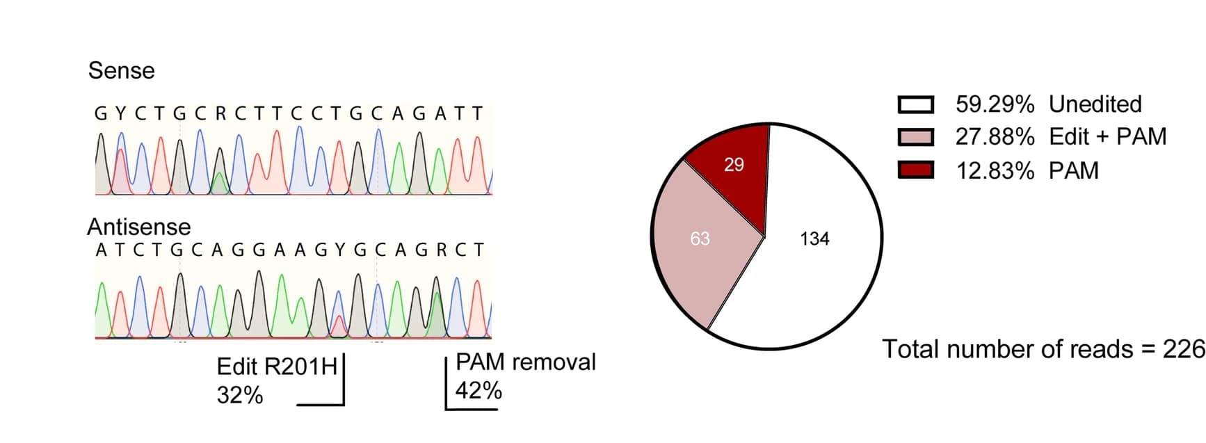 Open access visualization of Pie Chart, Line Plot, Sanger Sequencing, WES, PAM