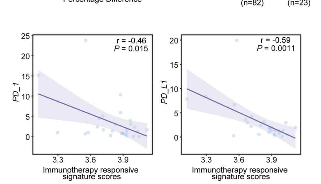 Open access visualization of Scatter Plot, Regression Plot, Scatterplots, Immunotherapy Response, PD-1