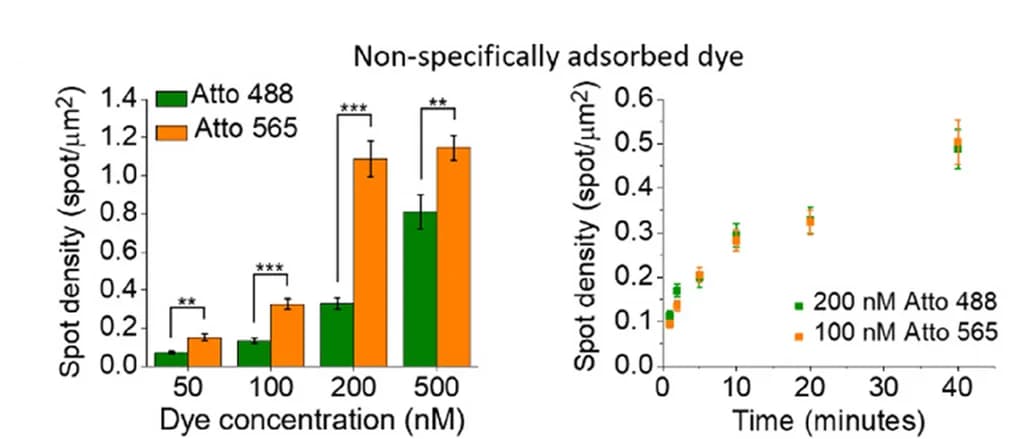 Open access visualization of Bar Plot, Clustered, Error Bars, Line Plot, Atto 488