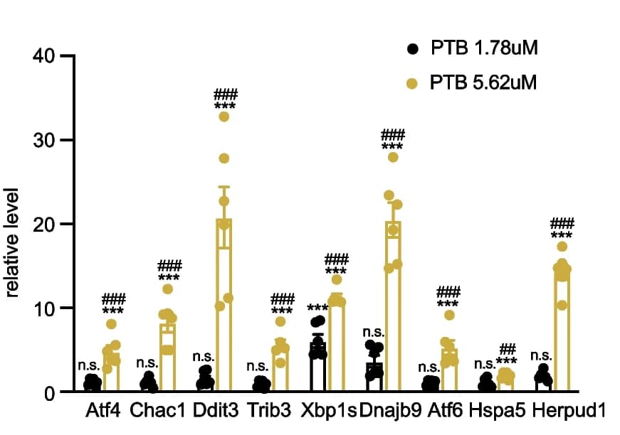 Open access visualization of Bar Plot, Error Bars, Scatter Plot, ER Stress, Genes