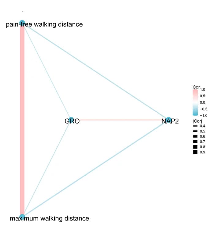 Open access visualization of Network, GRO, NAP2, Walking Distance, Gardner Treadmill Testing
