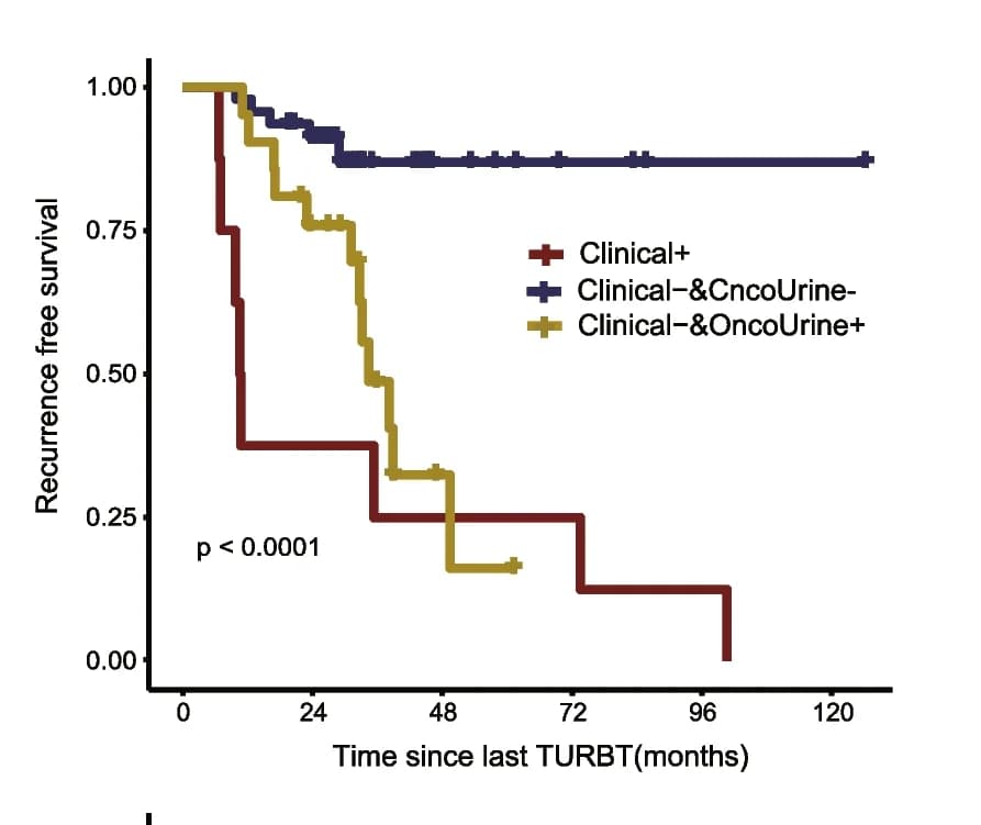 Open access visualization of Line Step, Survival Curve, OncoUrine, Clinical Diagnosis, Patient Risk