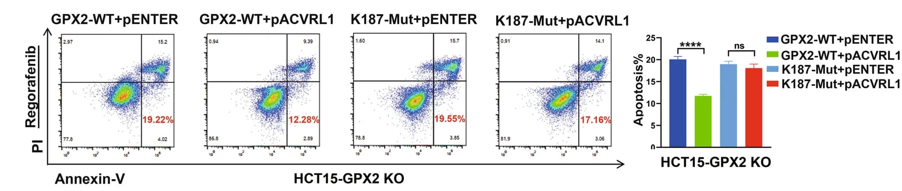 Open access visualization of Scatter Plot, Bar Plot, Error Bars, Apoptosis levels, Flow cytometry