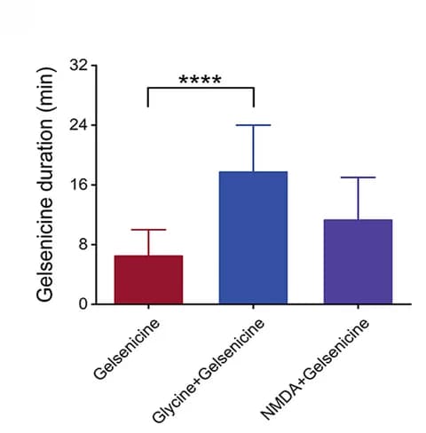 Open access visualization of Bar Plot, Error Bars, Toxic Reaction Time, Glycine, NMDA