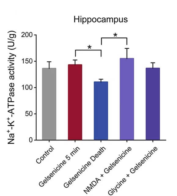 Open access visualization of Bar Plot, Error Bars, Na+-K+-ATPase Activity, Hippocampus, Mice