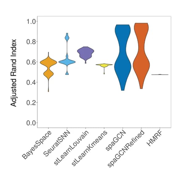 Open access visualization of Violin Plot, Spatial Clustering Methods, Adjusted Rand Index, Synthetic Data, Redesigned Layers