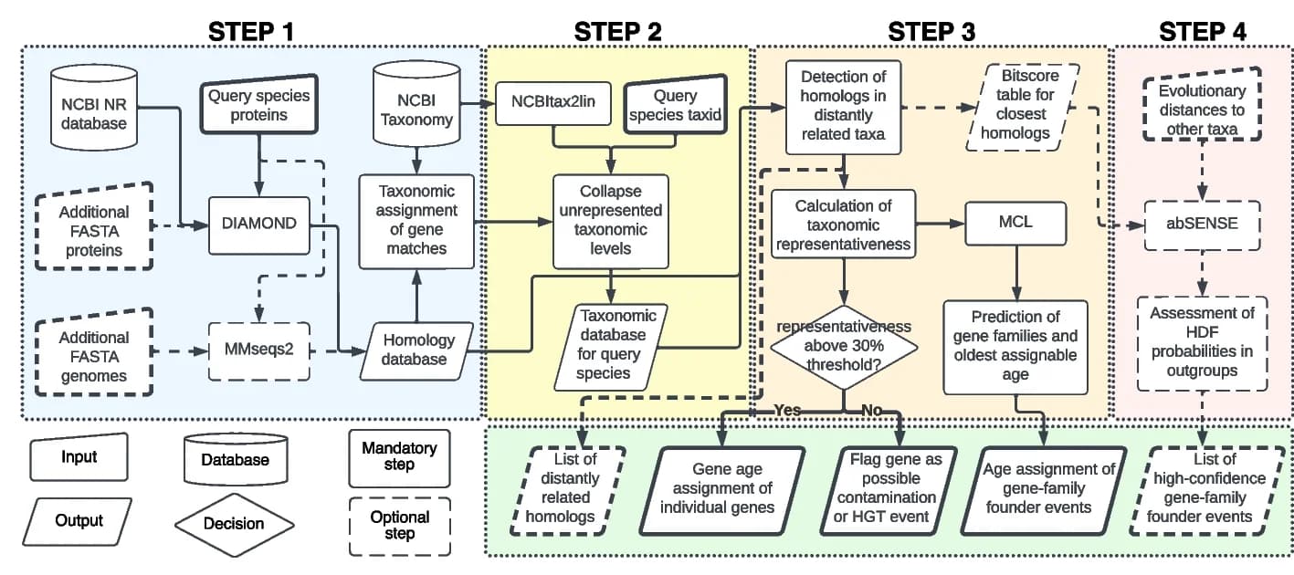 Open access visualization of Workflow, Flowchart, Gene-family, Phylogenetic Tree, Pipeline